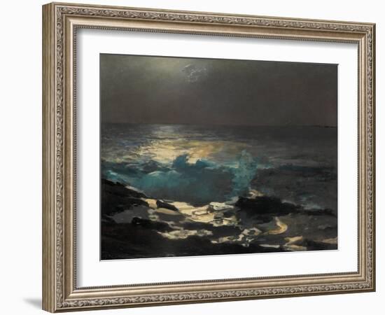 Moonlight, Wood Island Light, 1894-Winslow Homer-Framed Giclee Print