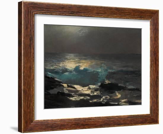 Moonlight, Wood Island Light, 1894-Winslow Homer-Framed Giclee Print