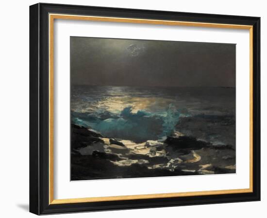 Moonlight, Wood Island Light, 1894-Winslow Homer-Framed Giclee Print