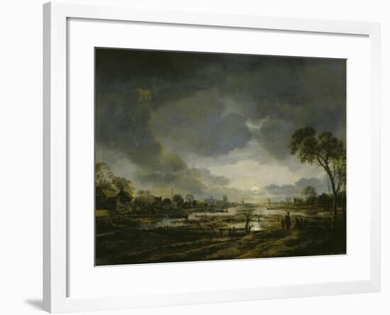 Moonlit Landscape-Aert van der Neer-Framed Giclee Print