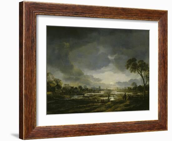 Moonlit Landscape-Aert van der Neer-Framed Giclee Print