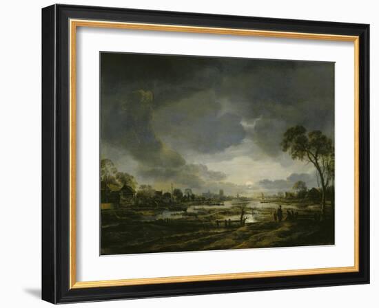 Moonlit Landscape-Aert van der Neer-Framed Giclee Print