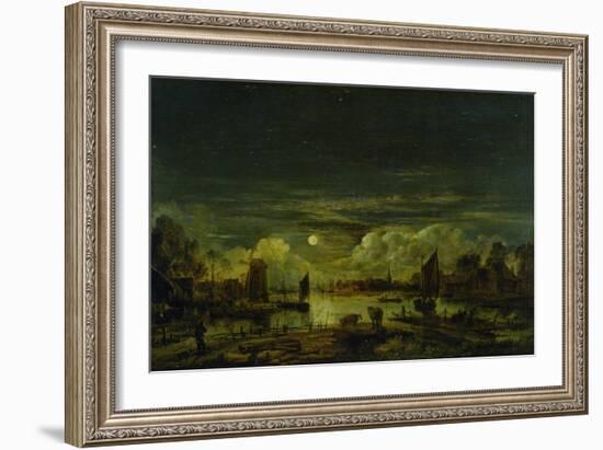 Moonlit Landscape-Aert van der Neer-Framed Giclee Print