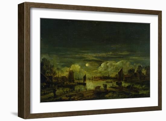Moonlit Landscape-Aert van der Neer-Framed Giclee Print