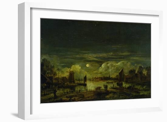 Moonlit Landscape-Aert van der Neer-Framed Giclee Print