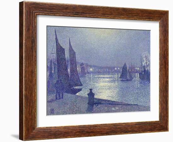 Moonlit Night, Boulogne-Sur-Mer-Theo van Rysselberghe-Framed Giclee Print