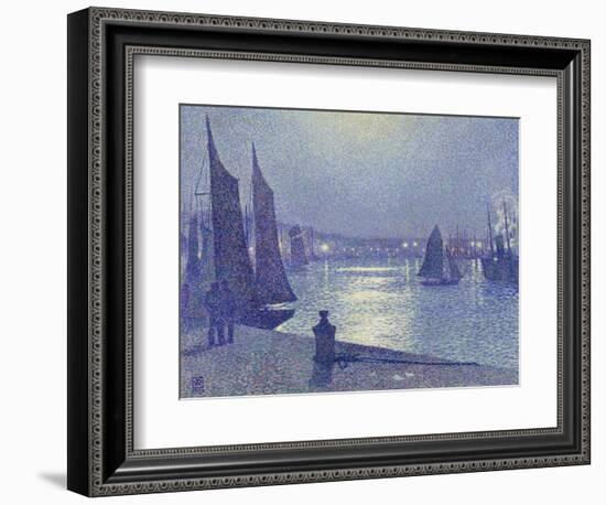 Moonlit Night, Boulogne-Sur-Mer-Theo van Rysselberghe-Framed Giclee Print