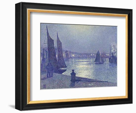 Moonlit Night, Boulogne-Sur-Mer-Theo van Rysselberghe-Framed Giclee Print