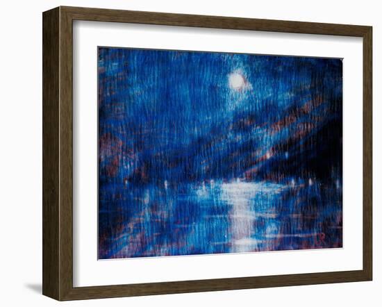 Moonlit night (Evening in Ascona). 1937-Christian Rohlfs-Framed Giclee Print