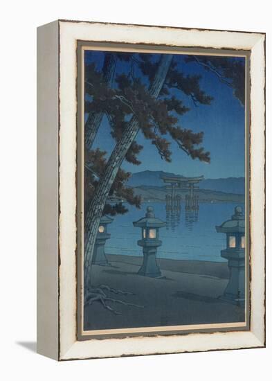 Moonlit Night in Miyajima-Kawase Hasui-Framed Premier Image Canvas