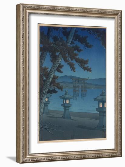 Moonlit Night in Miyajima-Kawase Hasui-Framed Giclee Print