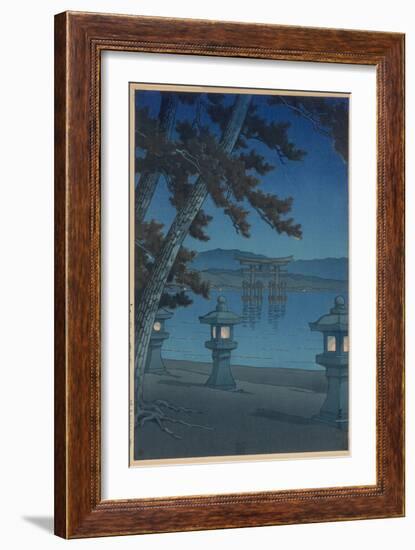 Moonlit Night in Miyajima-Kawase Hasui-Framed Giclee Print