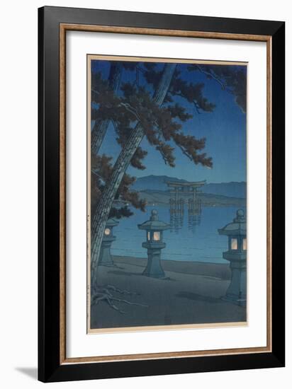 Moonlit Night in Miyajima-Kawase Hasui-Framed Giclee Print