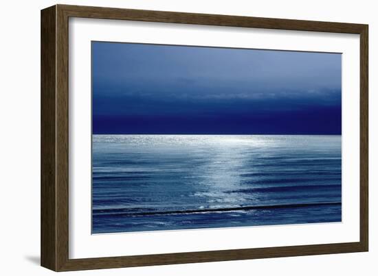 Moonlit Ocean Blue I-Maggie Olsen-Framed Art Print