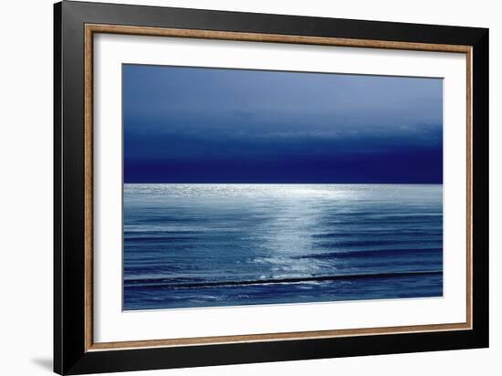 Moonlit Ocean Blue I-Maggie Olsen-Framed Art Print