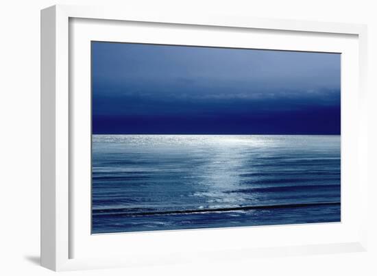 Moonlit Ocean Blue I-Maggie Olsen-Framed Art Print