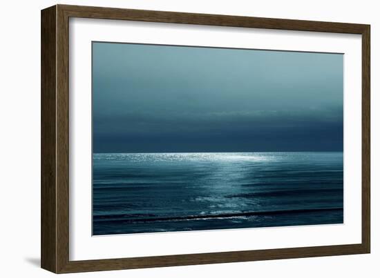 Moonlit Ocean Teal I-Maggie Olsen-Framed Art Print