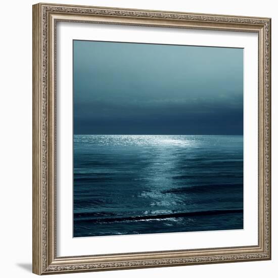 Moonlit Ocean Teal II-Maggie Olsen-Framed Art Print