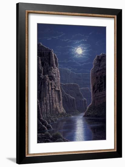 Moonlit Pass-R.W. Hedge-Framed Giclee Print