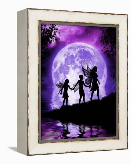 Moonlit Path-Julie Fain-Framed Stretched Canvas