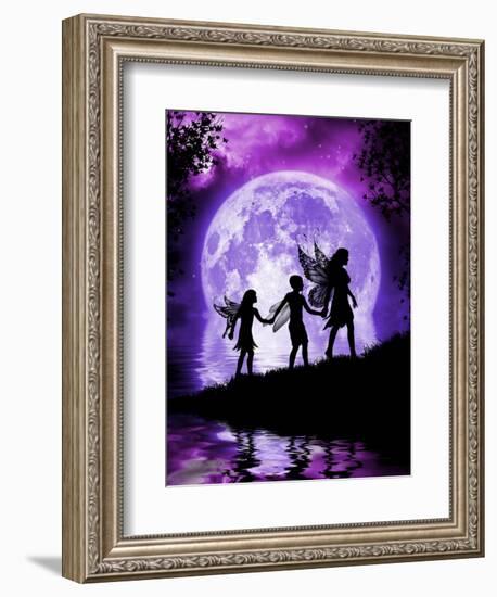 Moonlit Path-Julie Fain-Framed Art Print