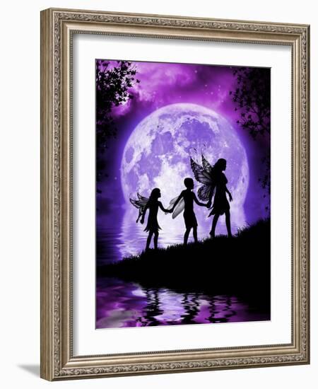 Moonlit Path-Julie Fain-Framed Art Print