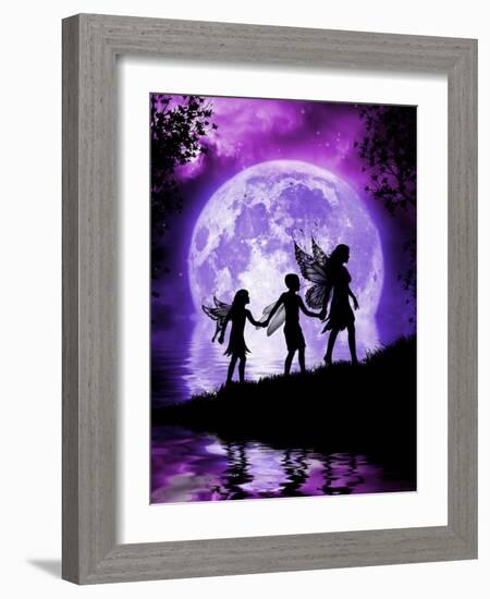 Moonlit Path-Julie Fain-Framed Art Print