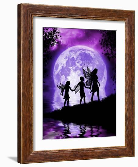 Moonlit Path-Julie Fain-Framed Art Print