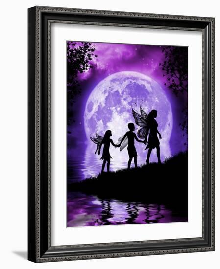 Moonlit Path-Julie Fain-Framed Art Print