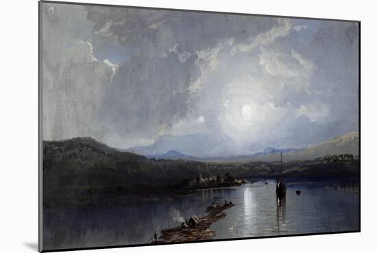 Moonlit River-William Trost Richards-Mounted Giclee Print