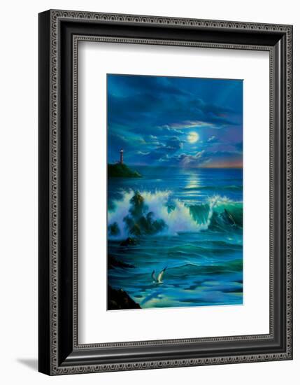 Moonlit Romance-Jim Warren-Framed Premium Giclee Print