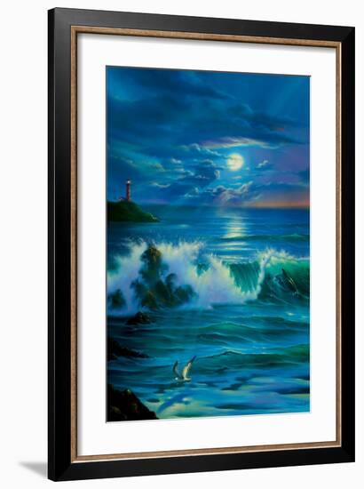 Moonlit Romance-Jim Warren-Framed Premium Giclee Print