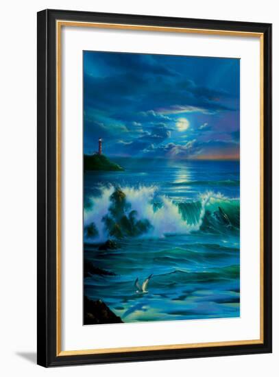 Moonlit Romance-Jim Warren-Framed Premium Giclee Print