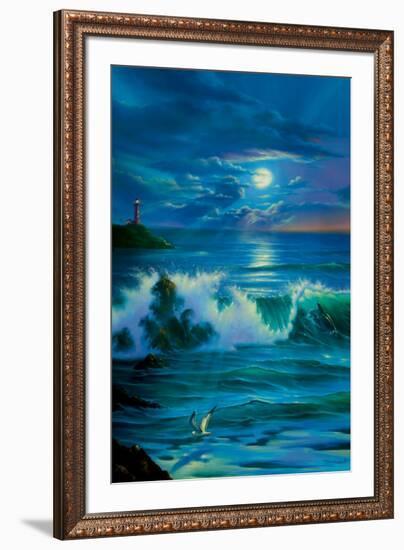 Moonlit Romance-Jim Warren-Framed Premium Giclee Print