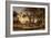 Moonlit Scene of Indian Figures and Elephants Among Banyan Trees, Upper India (Probably Lucknow)-Johann Zoffany-Framed Giclee Print