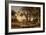 Moonlit Scene of Indian Figures and Elephants Among Banyan Trees, Upper India (Probably Lucknow)-Johann Zoffany-Framed Giclee Print