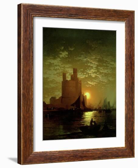 Moonlit Scene-Moran-Framed Giclee Print