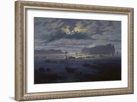 Moonlit Seascape-Caspar David Friedrich-Framed Giclee Print