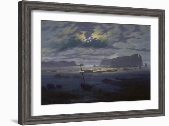 Moonlit Seascape-Caspar David Friedrich-Framed Giclee Print
