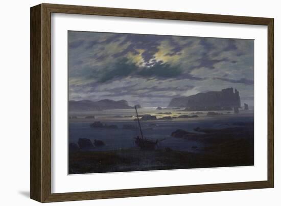 Moonlit Seascape-Caspar David Friedrich-Framed Giclee Print