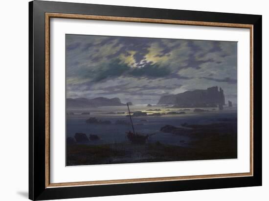 Moonlit Seascape-Caspar David Friedrich-Framed Giclee Print