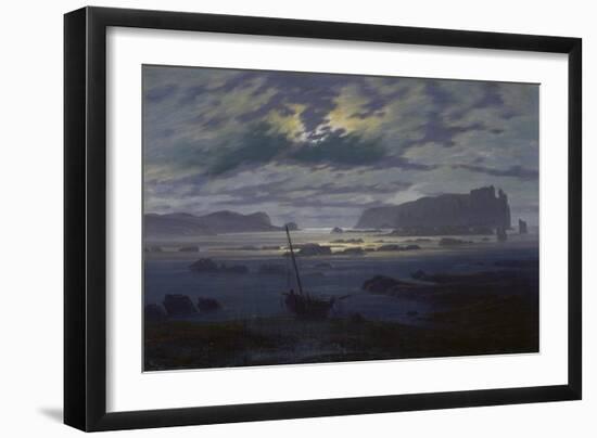 Moonlit Seascape-Caspar David Friedrich-Framed Giclee Print