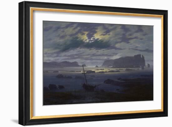 Moonlit Seascape-Caspar David Friedrich-Framed Giclee Print