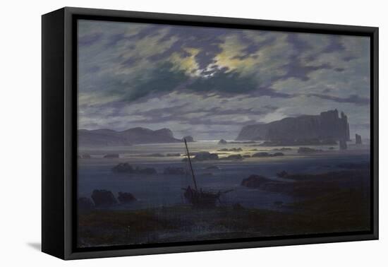 Moonlit Seascape-Caspar David Friedrich-Framed Premier Image Canvas