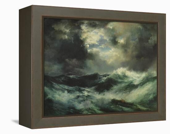 Moonlit Shipwreck at Sea, 1901 (Oil on Canvas)-Thomas Moran-Framed Premier Image Canvas