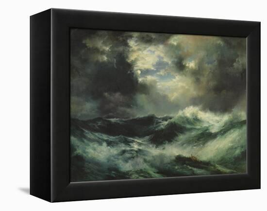 Moonlit Shipwreck at Sea, 1901 (Oil on Canvas)-Thomas Moran-Framed Premier Image Canvas