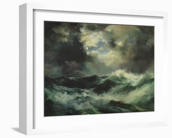 Moonlit Shipwreck at Sea, 1901 (Oil on Canvas)-Thomas Moran-Framed Giclee Print