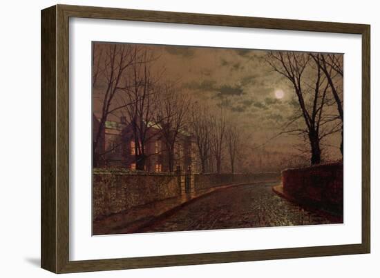 Moonlit Street Scene, 1882-John Atkinson Grimshaw-Framed Giclee Print