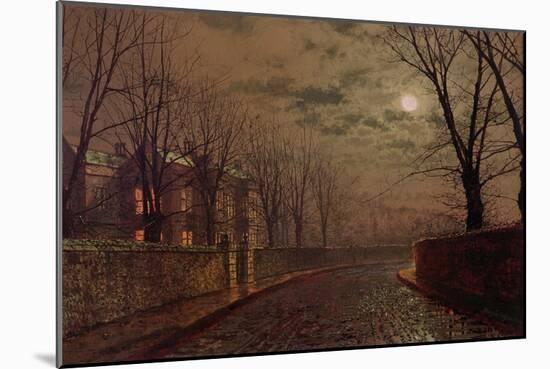 Moonlit Street Scene, 1882-John Atkinson Grimshaw-Mounted Giclee Print