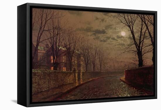 Moonlit Street Scene, 1882-John Atkinson Grimshaw-Framed Premier Image Canvas